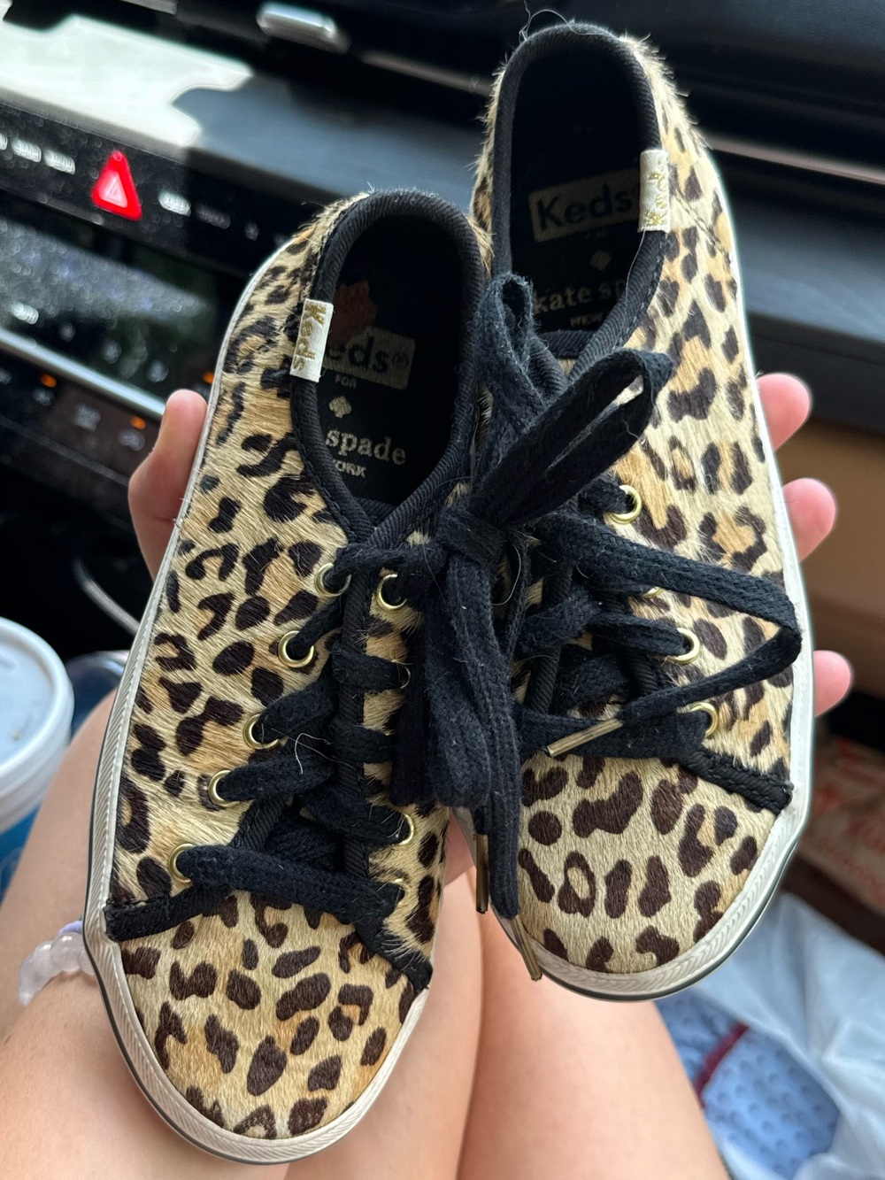 Keds x Kate Spade Girls' Leopard Print Sneakers - Black Laces